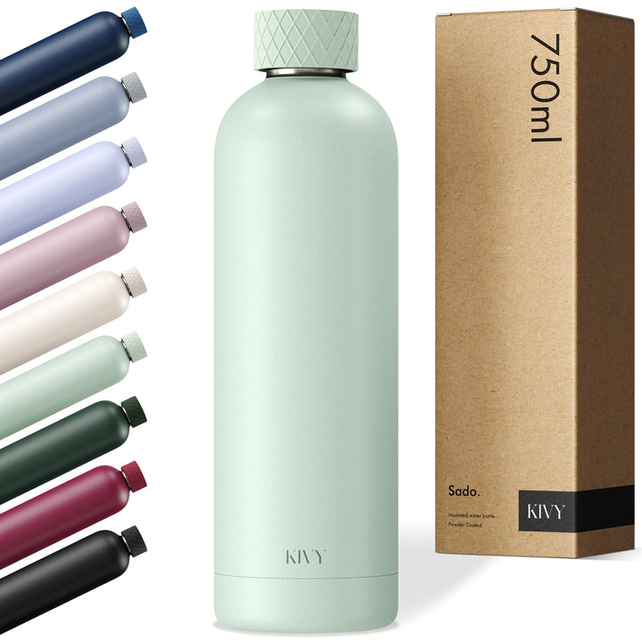 KIVY Edelstahl Trinkflasche 750ml - Auslaufsichere Thermosflasche 750ml - Trinkflasche Edelstahl Koh