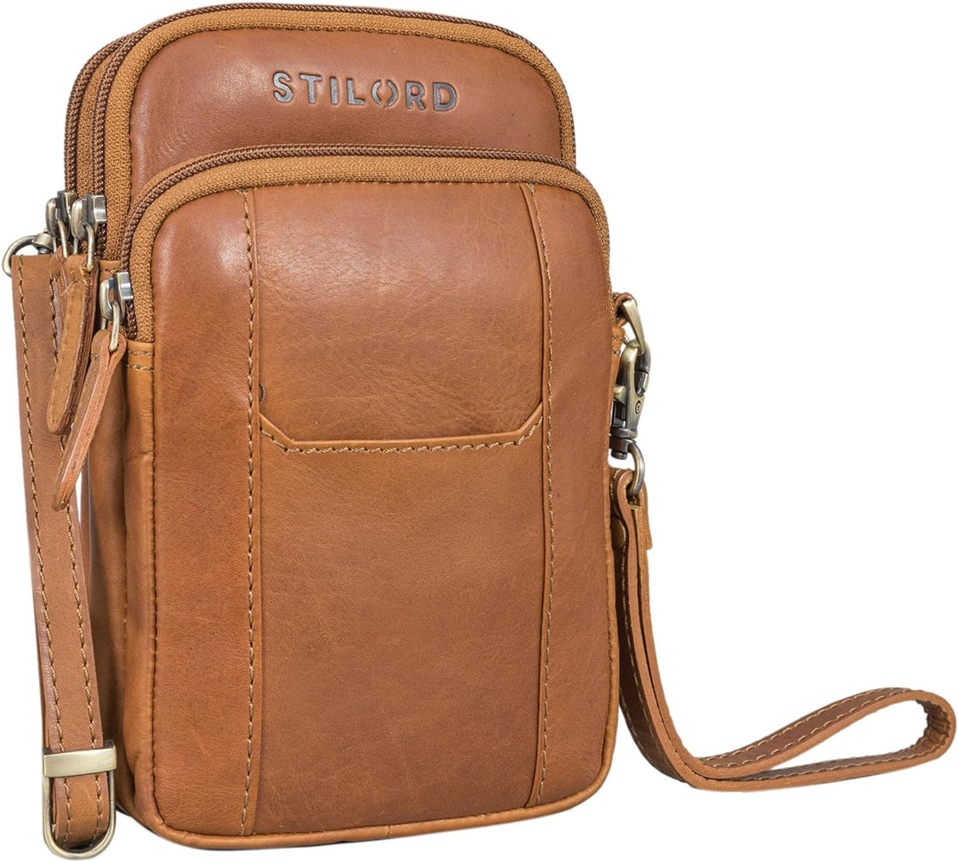 STILORD 'Tertius' Herren Umhängetasche Leder mit 3-in-1 System Männerhandtasche Handytasche zum Umhä