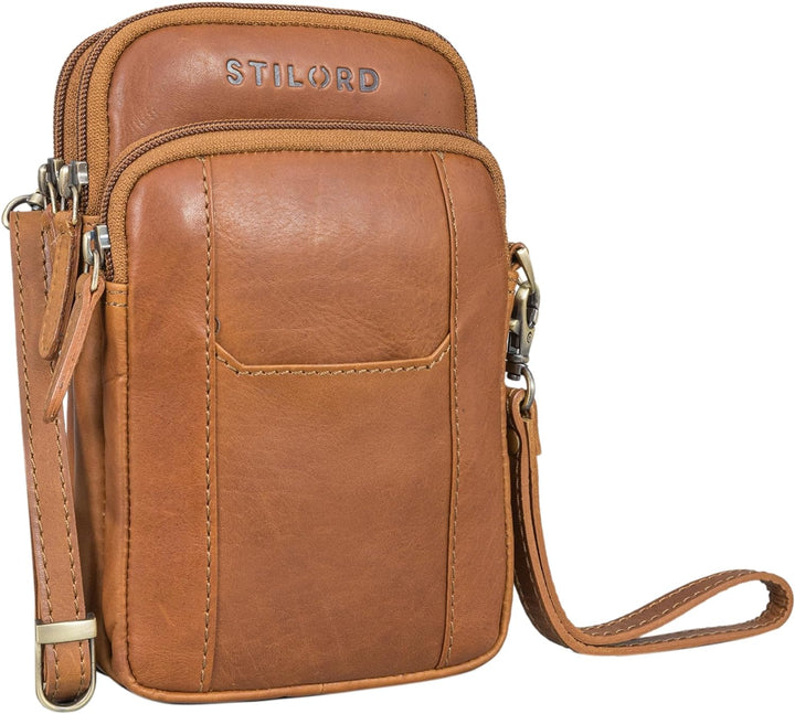 STILORD 'Tertius' Herren Umhängetasche Leder mit 3-in-1 System Männerhandtasche Handytasche zum Umhä