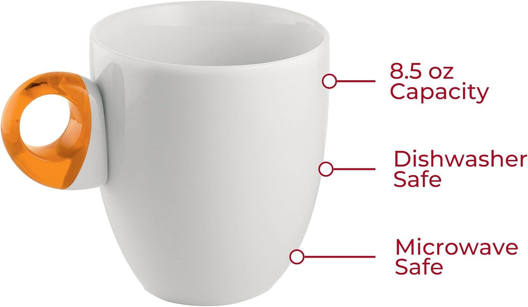 Guzzini Kaffeebecher "Art&Cafe", Griff aus Acryl, orange, Orange
