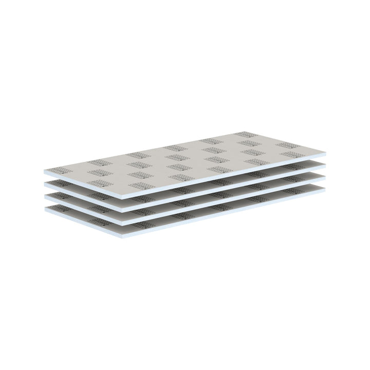 LUX ELEMENTS Bauplatte Fertig zum Verfliesen 125 x 60cm 4 Stk. I Hartschaumplatte 20mm aus expandier