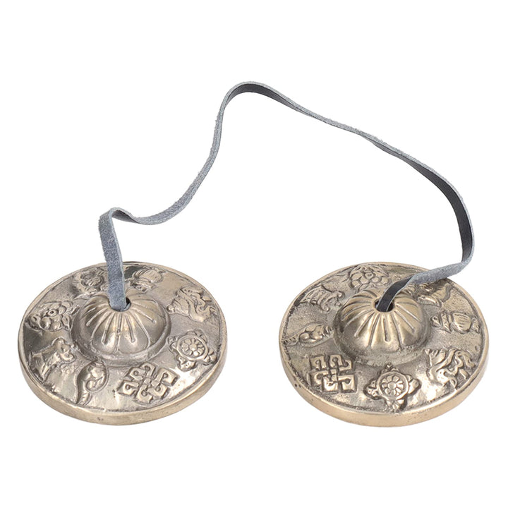 Tyenaza Tibetische Tingsha-Meditationsglocke, Kleines Reines Kupfer-Doppelglockenspiel, Nepalesische
