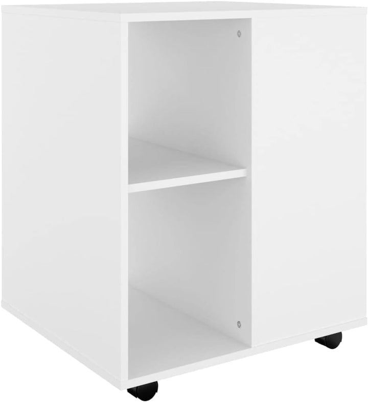 Mobiler Aktenschrank Lagerschrank aus Holzwerkstoff Beistellschrank mit Rollen für Wohnzimmer Schlaf