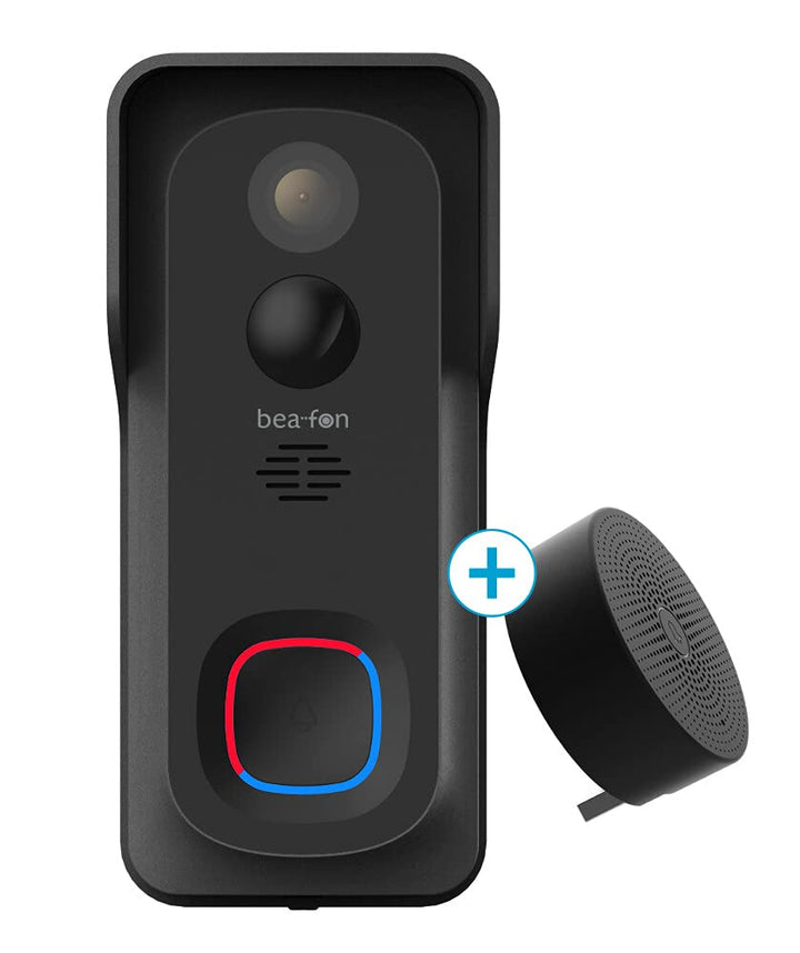 Beafon, Smarthome, Visitor 1V, Outdoor Videotürklingel mit Glocke, Kamera Full HD 2 MP, 2,4G WiFi, A