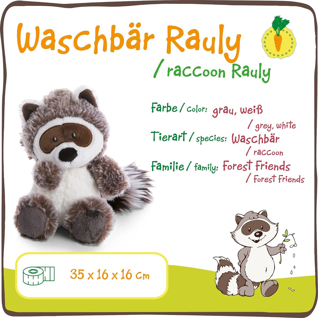 NICI Kuscheltier Waschbär Rauly Raccoon 35cm – Waschbär Plüschtier für Mädchen, Jungen & Babys – Fla