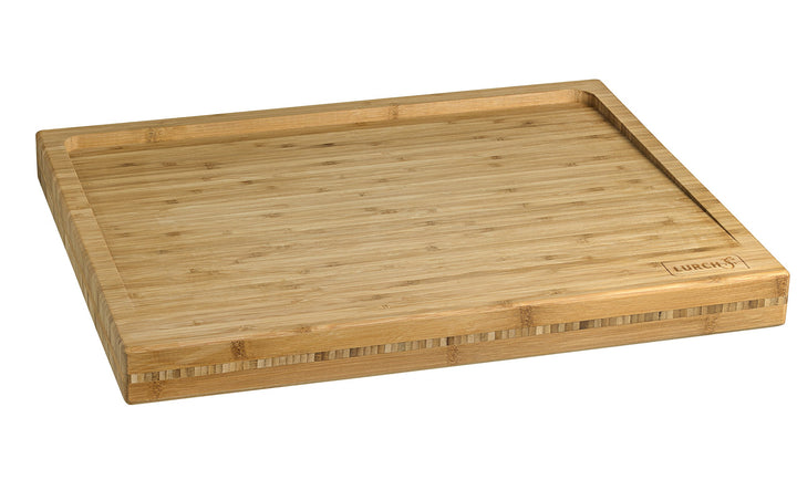 LURCH 10909 Schneidbrett Bambus / extrem stabiles Schneidbrett aus dreilagigem Bambus, 50 x 40 x 4,5