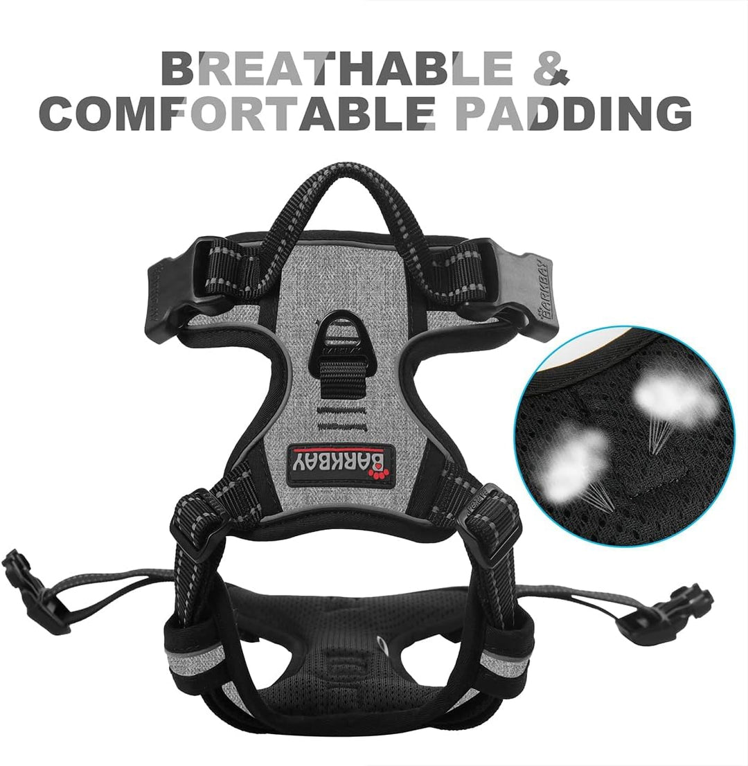 BARKBAY No Pull Dog Harness Front Clip Heavy Duty Reflective Easy Control Handle for Large Dog Walki