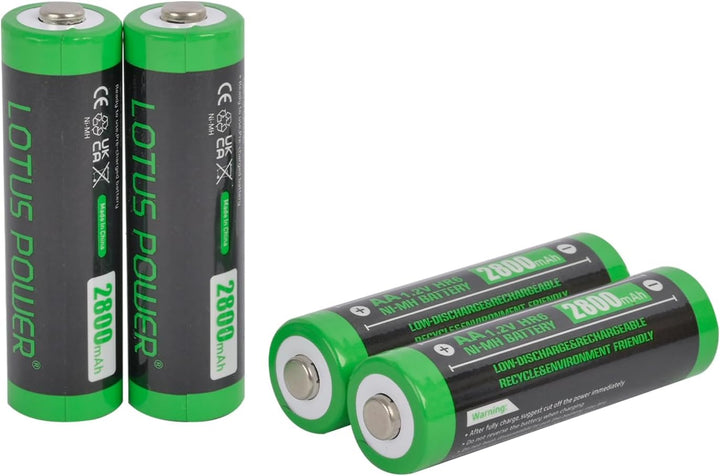 Universal 4-Schacht ladegerät + 4 AA + 4 AAA Akkus Set, LCD NiMH Ladegerät mit Wiederaufladbar Batte