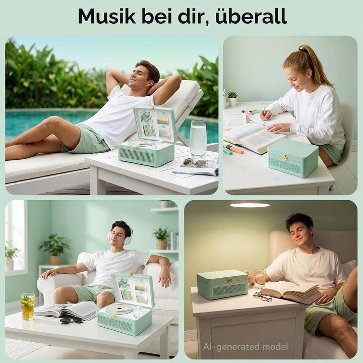 CD Player Tragbar Bluetooth: Kegaudio Radio mit CD-Player Tragbarer mit Lautsprecher Fernbedienung U