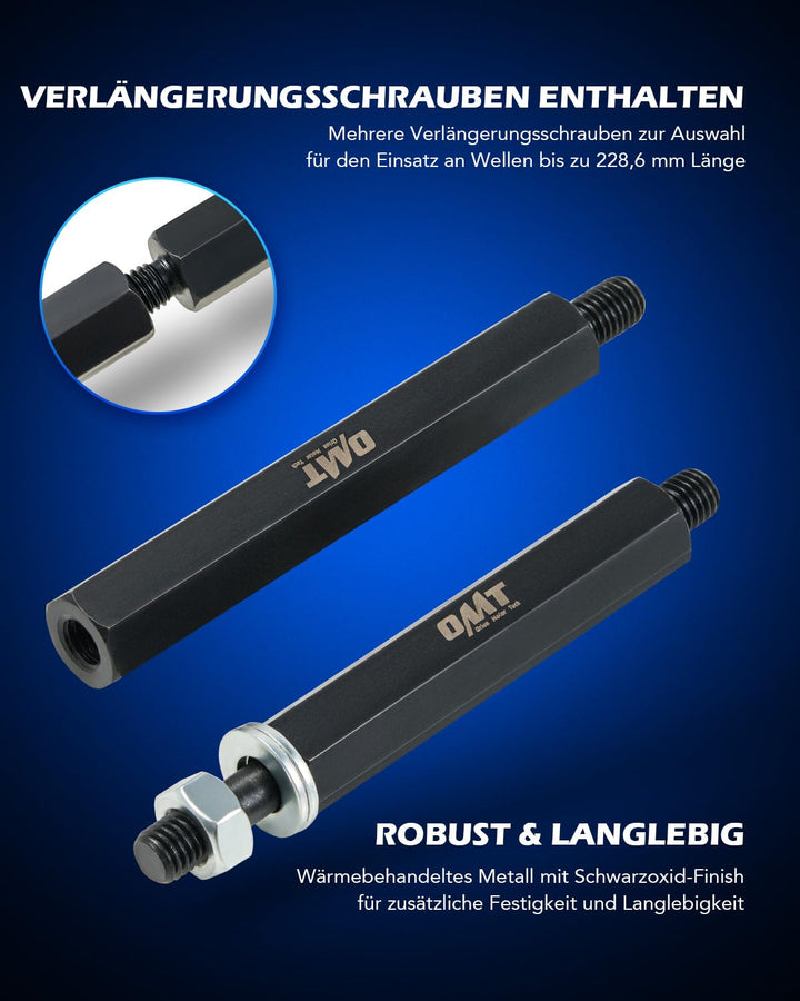 Orion Motor Tech Lagerabzieher Set 5 Tonnen, Lager Trennmesser Satz mit Lagerabzieher 2" und 3", Rad