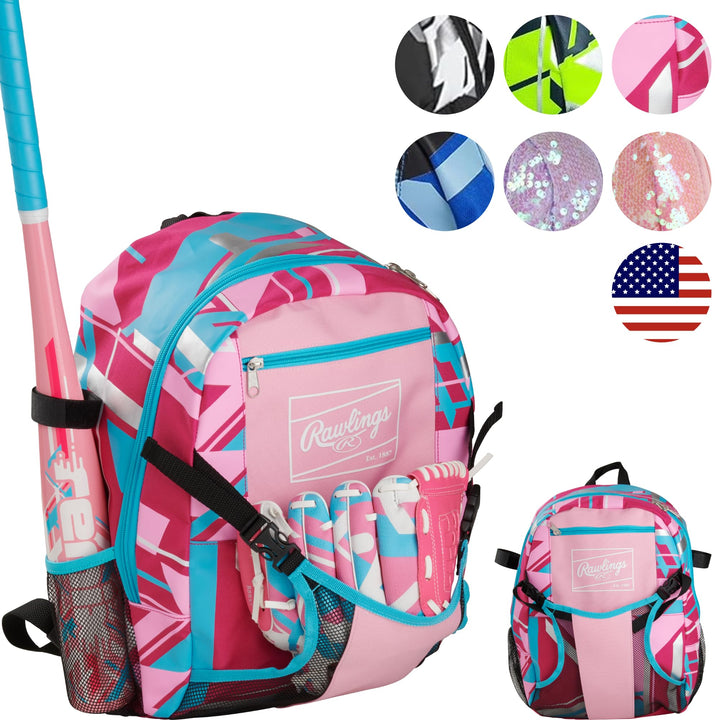 Rawlings | Remix | T-Ball &amp; Youth | Baseball &amp; Softball | Rucksacktasche Serie | Mehrere Farben Ruck