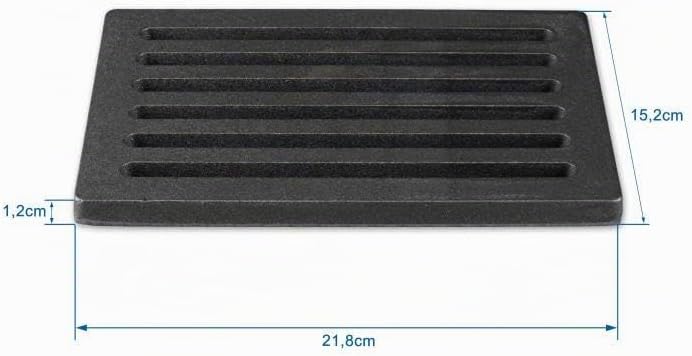 Ascherost - Feuerrost - Kohlerost - Kaminrost in Premium-Qualität- Gusseisen, 15 x 22 cm für SPARTHE