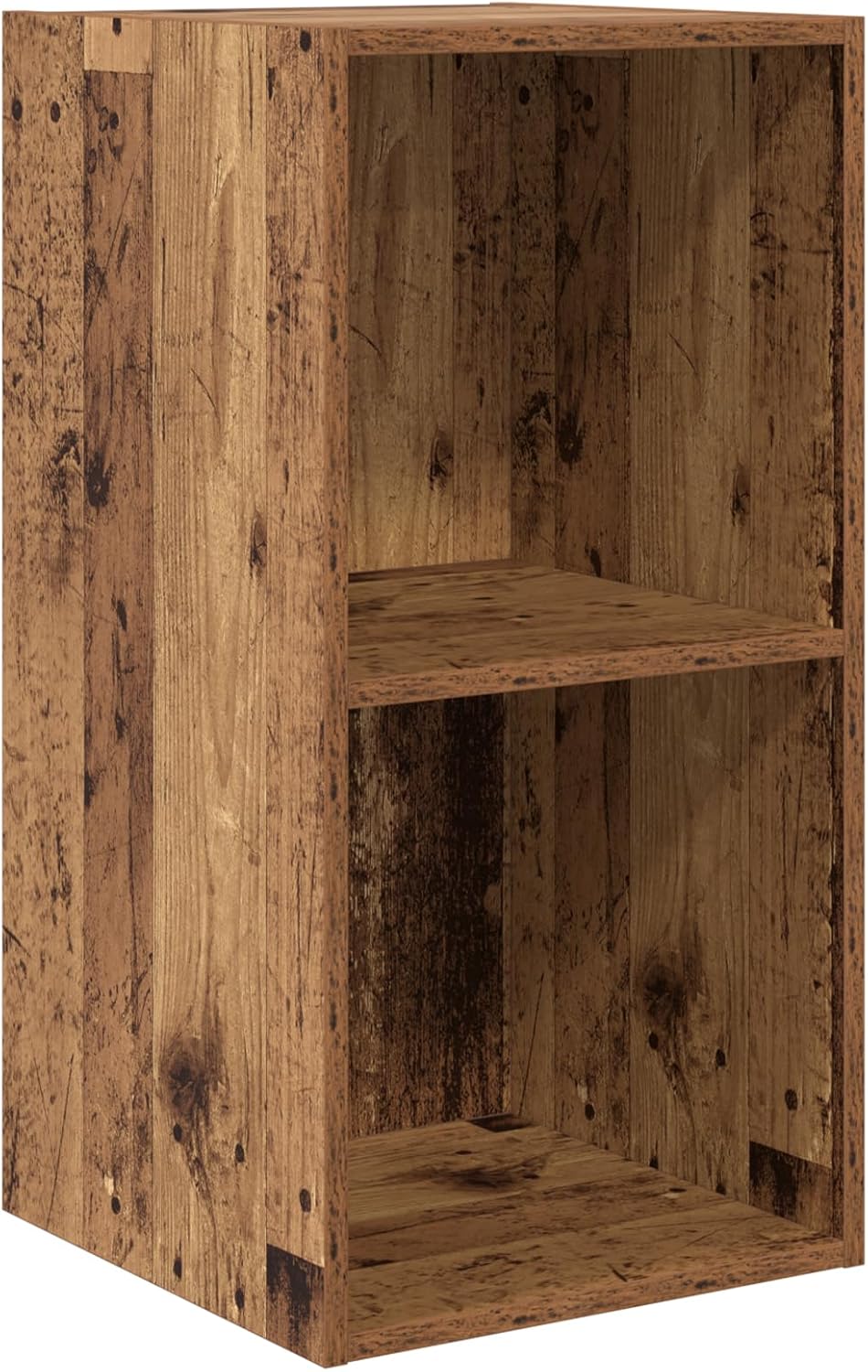 vidaXL TV-Schränk mit Regal Wandmontiert mit Speicher Altholz 37 x 37 x 72 cm Holzwerkstoff 72 cm Al