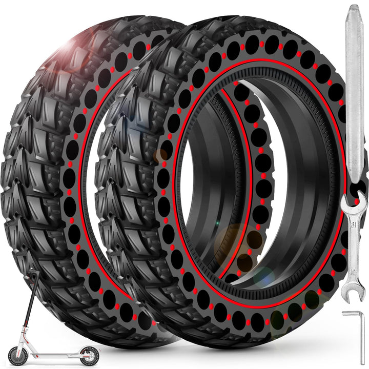 BANGTING 2PCS 50/75-6.1 E Scooter Solid Reifen, 8.5x2 zoll Vollgummireifen, 8 1/2 x2 Ersatzreifen fü