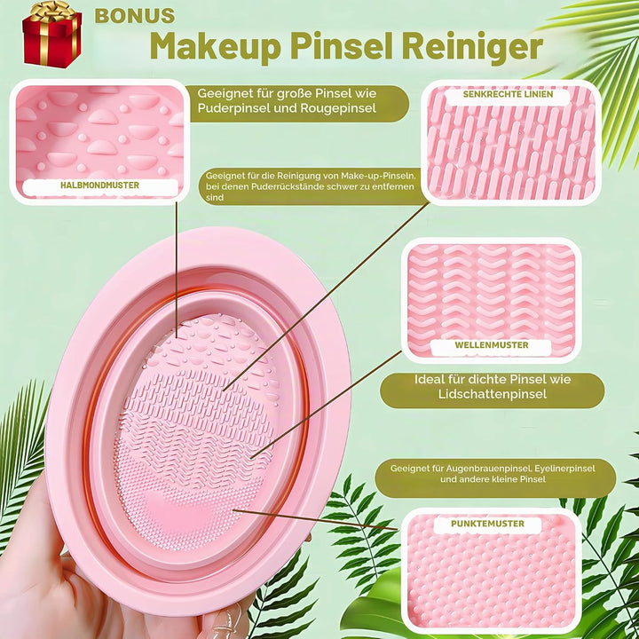 Make up Organizer 360° Drehbar, Grosser Bad Kosmetik Organizer mit Aufbewahrungsbox für Schminktisch