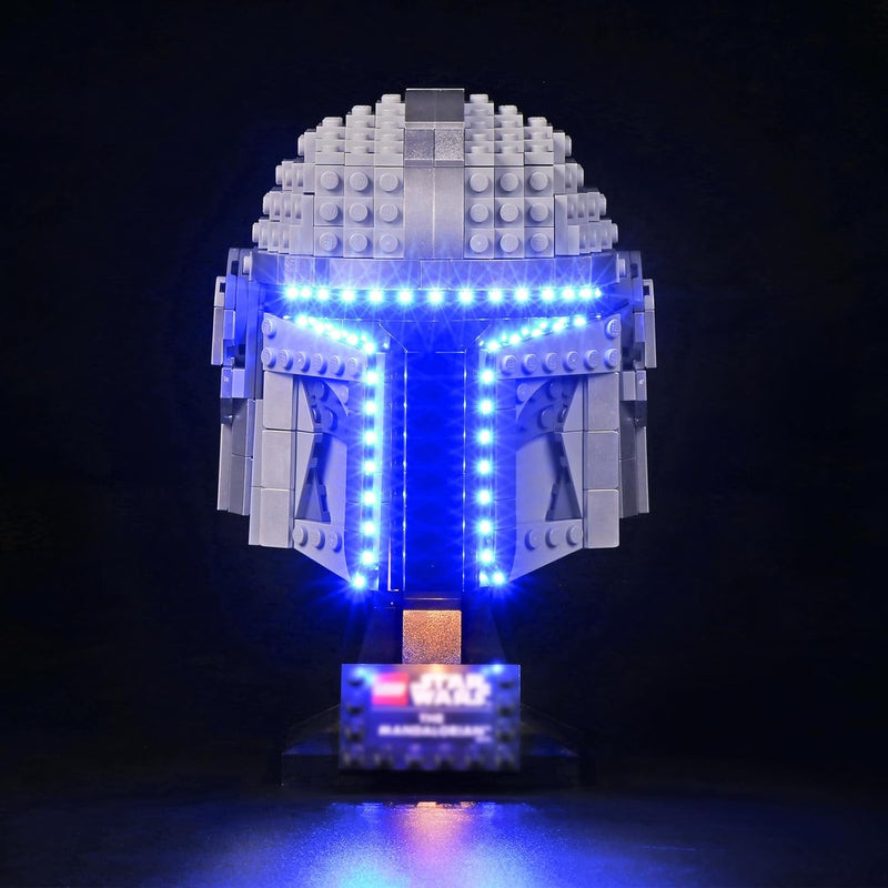 cooldac Led Licht-Kit Kompatibel mit Lego Star Wars 75328 Der Mandalorian Helm, LED Beleuchtungsset