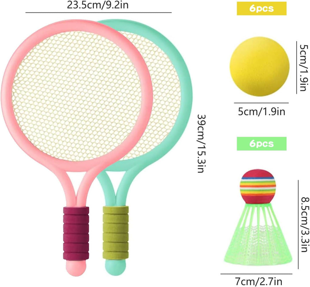 Kinder Federballset,Kinder Tennisschläger,Badminton Racket Spielzeug,Leichte Badminton-Set,Tennissch