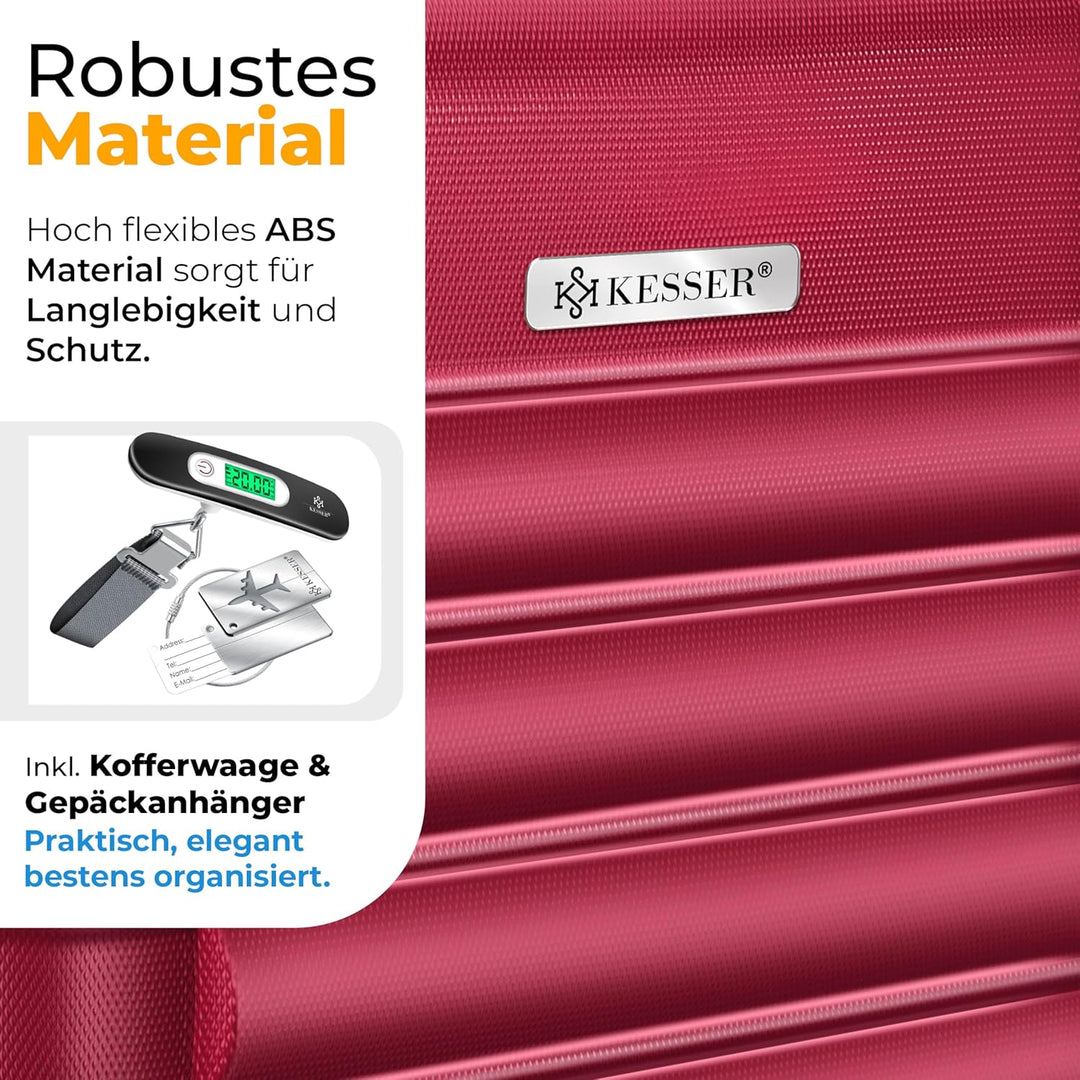 KESSER® 3tlg. Hartschalenkofferset Hard Shell Basic Hartschalenkoffer Trolley Koffer Reisekoffer Rei