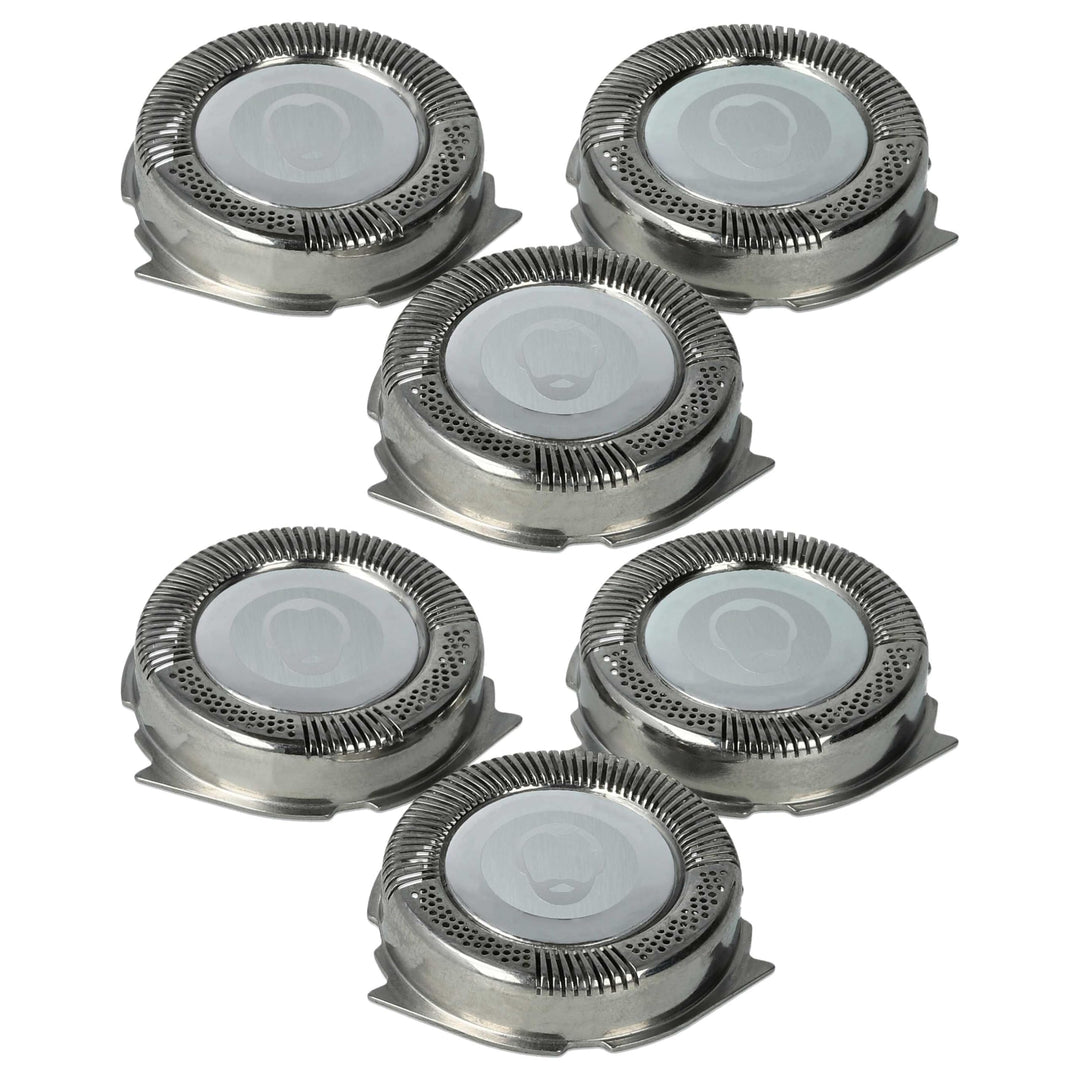 vhbw 6x Ersatz-Scherköpfe kompatibel mit Philips PT870, PT866, PT868, PT880 Elektrorasierer, Silber