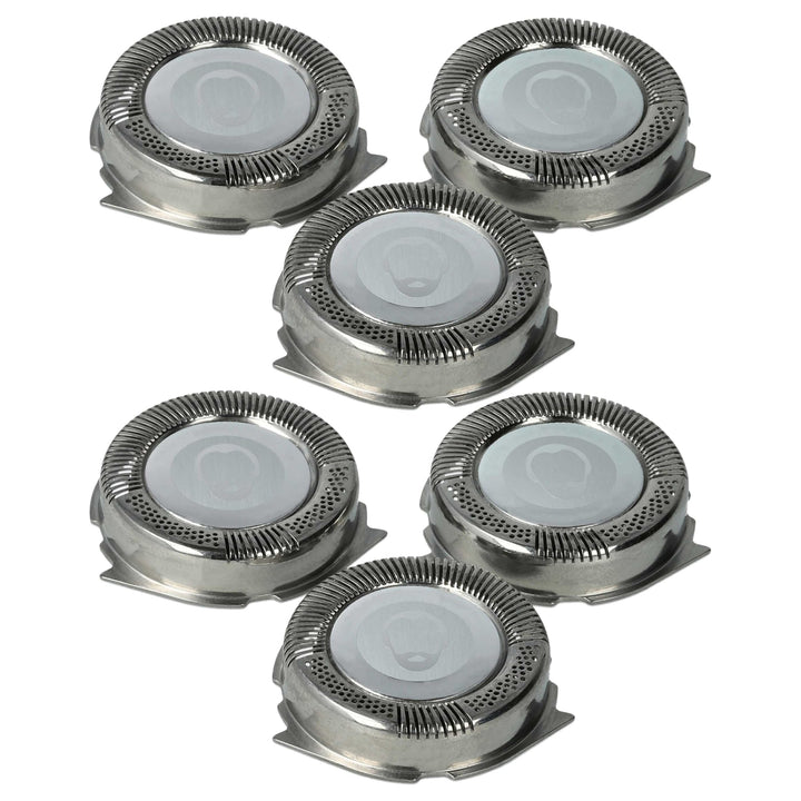 vhbw 6x Ersatz-Scherköpfe kompatibel mit Philips PT870, PT866, PT868, PT880 Elektrorasierer, Silber