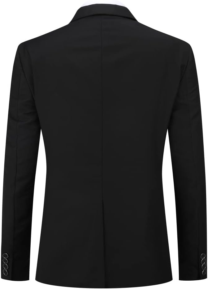Allthemen Sakko Herren Slim Fit Sportlich Anzugjacke mit Fliege Zwei Knöpfe Herren Blazer für Busine