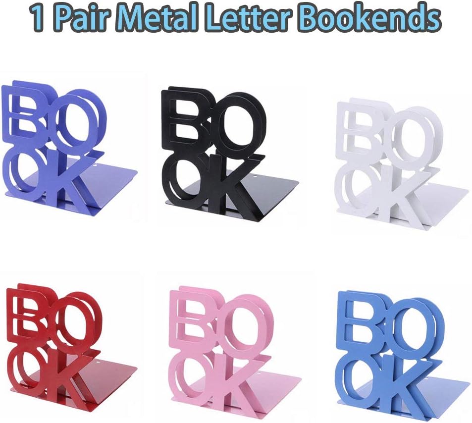 L-förmige Metall-Buchstützen, strapazierfähig, Buchstützen, Ständer, Schreibtisch-Organizer, Bücherr