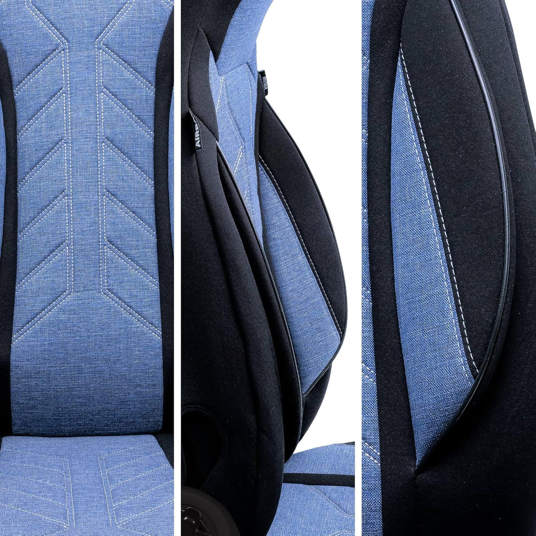 BREMER SITZBEZÜGE Mass Sitzbezüge Schonbezüge für Skoda Fabia 3 PLKT206 PLKT206 - Schwarz/Blau Fabia