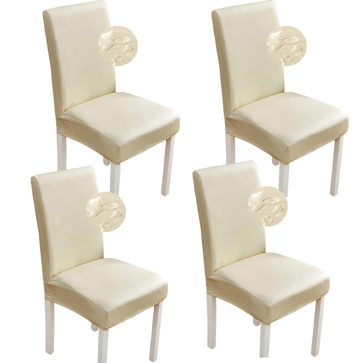 Stuhlhussen 6er/4er PU Leder Stuhlbezug wasserdichte Stretch Esszimmer Stuhlüberzug Stretch Stuhl Hu