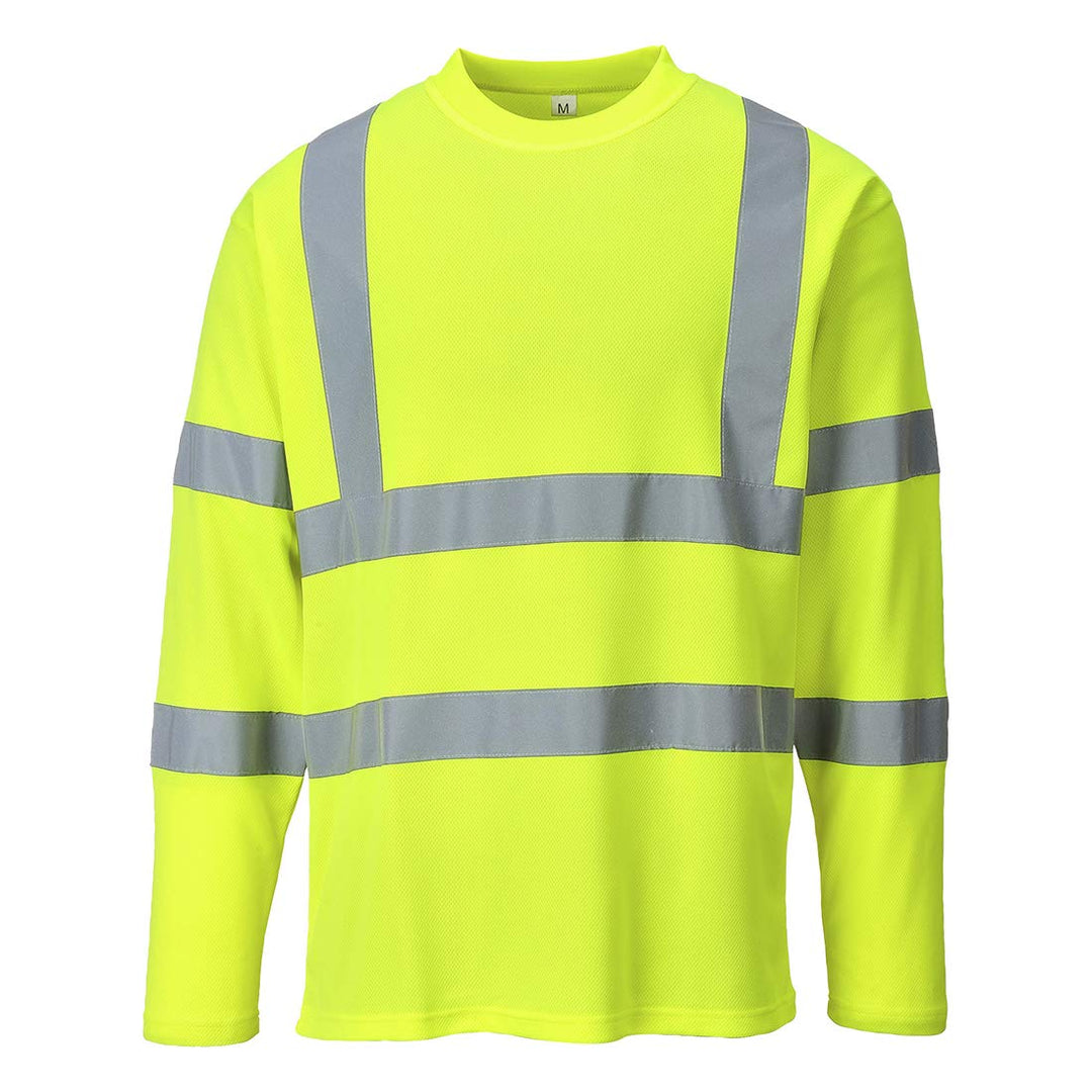 Portwest Warnschutz Langarm T-Shirt, Grösse: S, Farbe: Gelb, S278YERS S Gelb, S Gelb