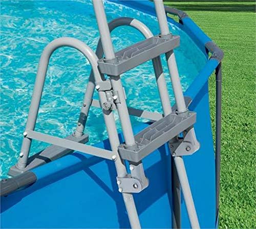 Bestway Flowclear Sicherheitsleiter, Poolleiter mit Kindersicherung durch hochklappbaren Einstieg, 1