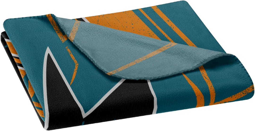 NHL Fade Away Fleece Decke 152 x 127 cm San Jose Sharks, San Jose Sharks