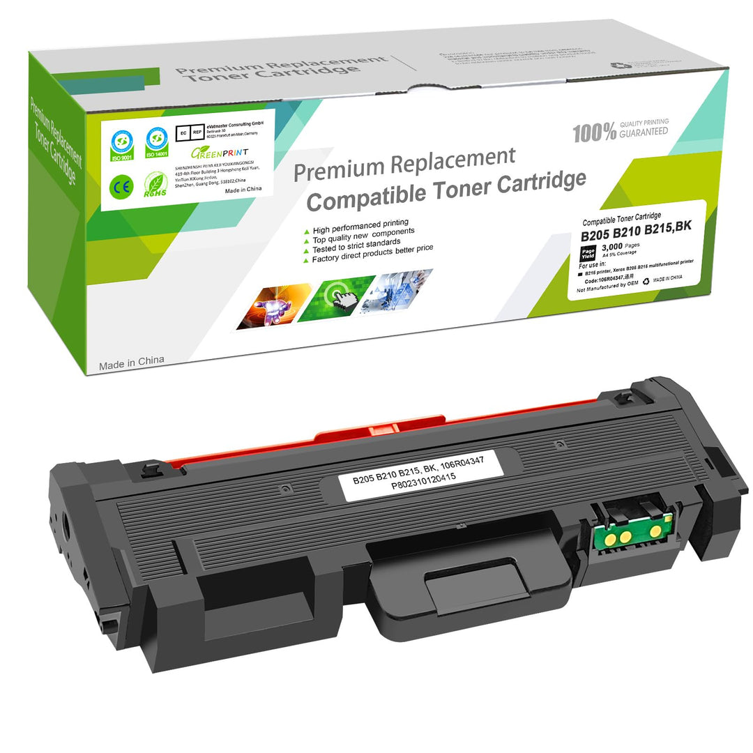 GREENPRINT Kompatible Tonerkartusche B205 B210 B215 Schwarz Hohe Kapazität 3000 Seiten für Xerox B21