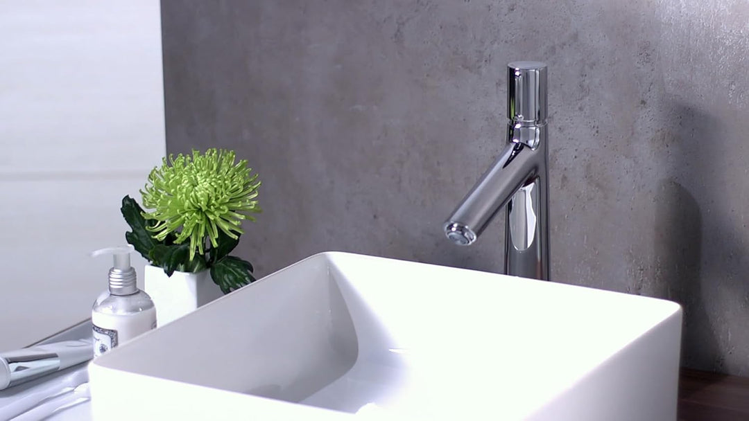 hansgrohe Wasserhahn Talis Select S (Armatur mit Auslauf Höhe 190mm und Zugstangen-Ablaufgarnitur) C