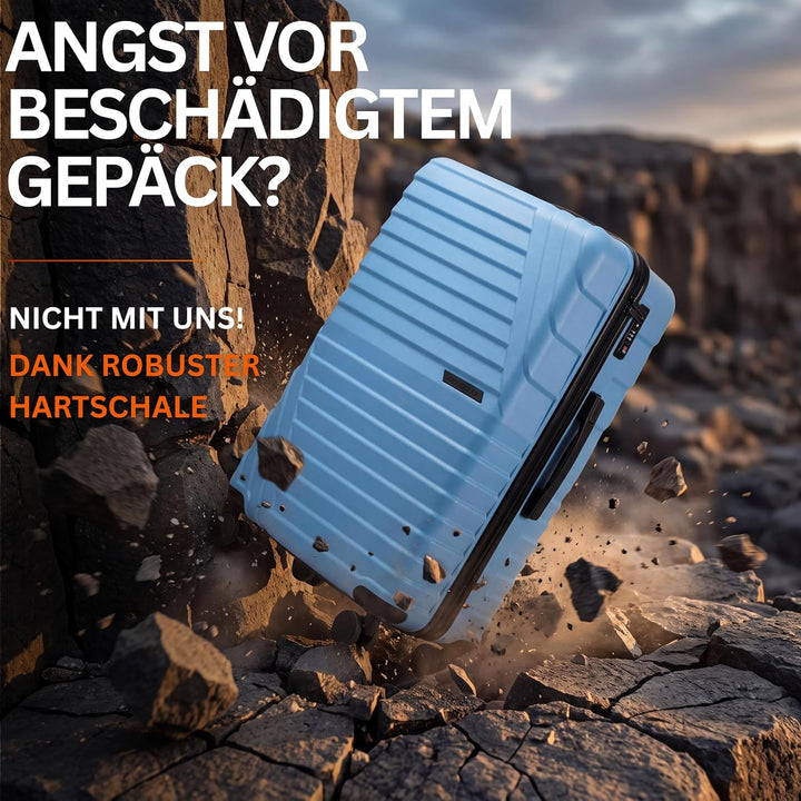 Cocoono Hartschalenkoffer XL Gross – 95L - 104L Volumen – 8 Rollen 360° drehbar – Leichter ABS Koffe