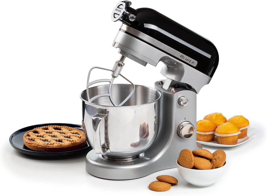 Ariete 1589 Moderna Planetaria Knetmaschine, 1600 Watt, 11 Geschwindigkeiten, 5,5 Liter, 3 Zubehörte