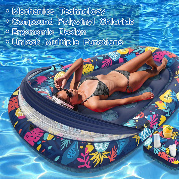 Aufblasbares Schwimmbett,Aufblasbare Hängematte,Wasser Hängematte mit Luftpumpe,Wasserhängematte,Luf