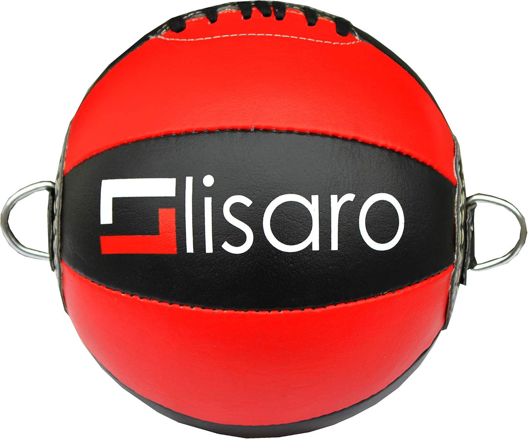 lisaro Leder Doppelendball/Durchmesser ca. 25cm inkl. 2 elastischen Spanngurten ca. 100cm lang schwa