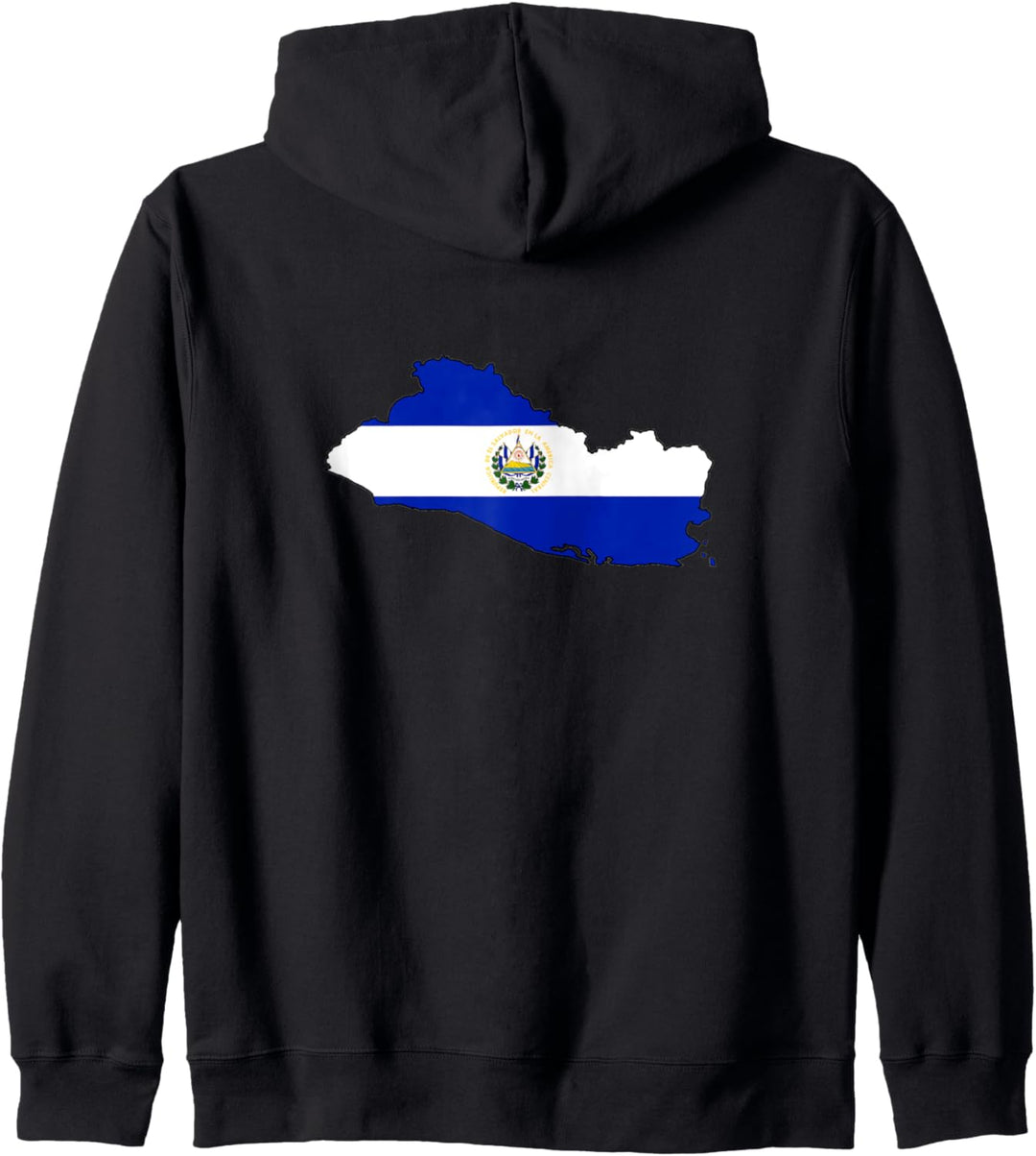 Umriss des Landes El Salvador auf der Flagge Kapuzenjacke
