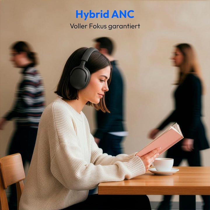 MEDION Over Ear Kopfhörer HX-1 Pro (kabellos, Hybrid Active Noise Cancelling ANC, Bluetooth 6.0, Wir