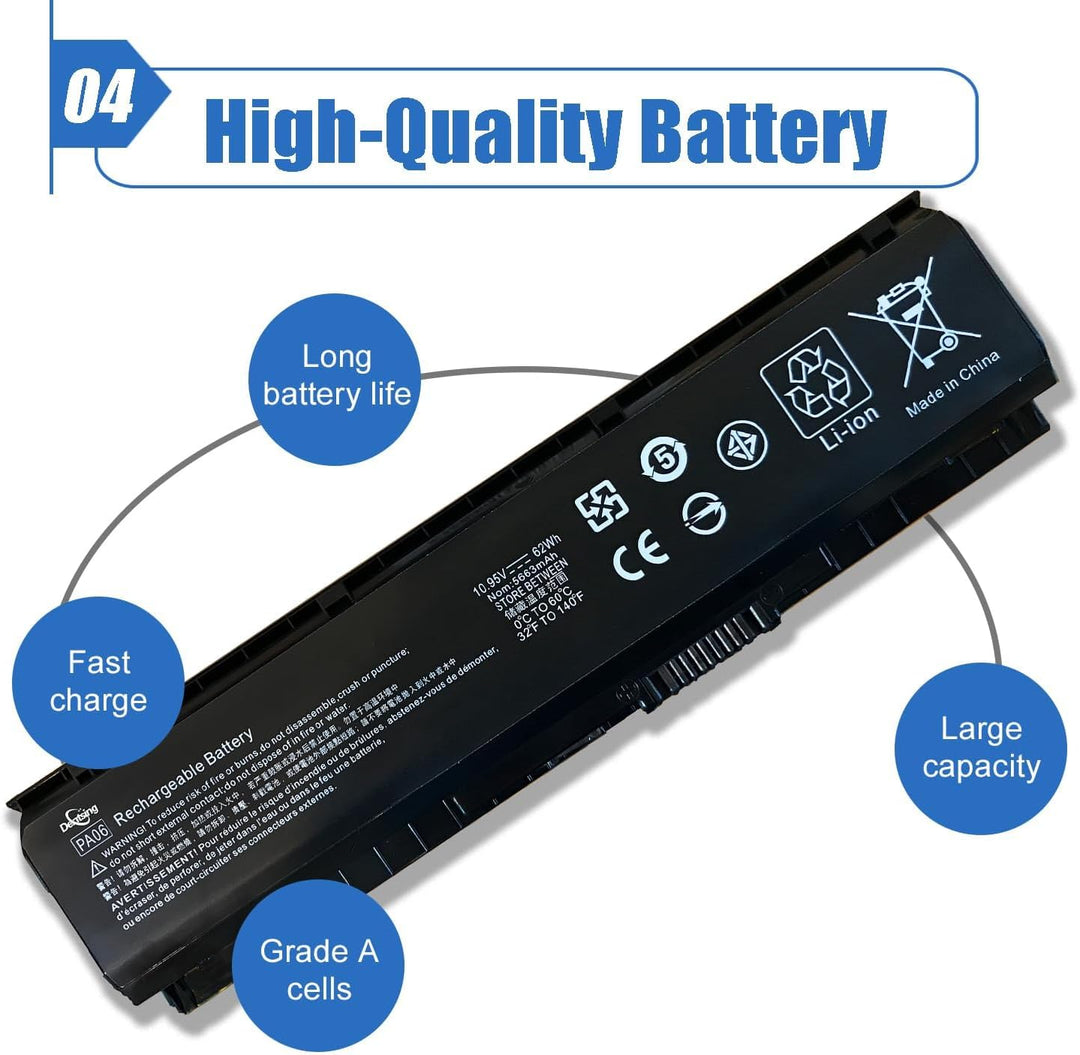 K KYUER 62Wh PA06 PA06062 Laptop Akku für HP Omen 17-w000 Pavilion 17-ab000 17-ab200 17t-ab200 17-ab