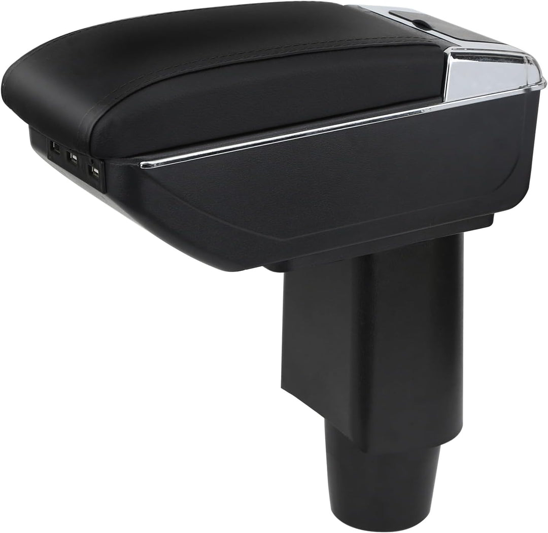 Armlehne kompatibel mit Fiat 500 Mittelkonsole Aufbewahrungsbox Drehbar Mit Aschenbecher und Getränk