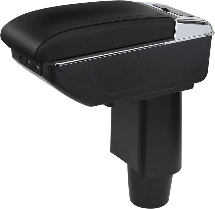 Armlehne kompatibel mit Fiat 500 Mittelkonsole Aufbewahrungsbox Drehbar Mit Aschenbecher und Getränk