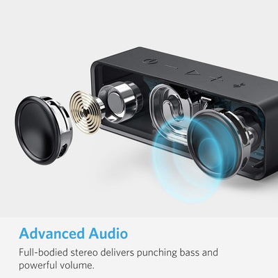 Anker SoundCore Kompakter Bluetooth 4.2 Lautsprecher, 24 Stunden Wiedergabe, Intensiver Bass, Integr