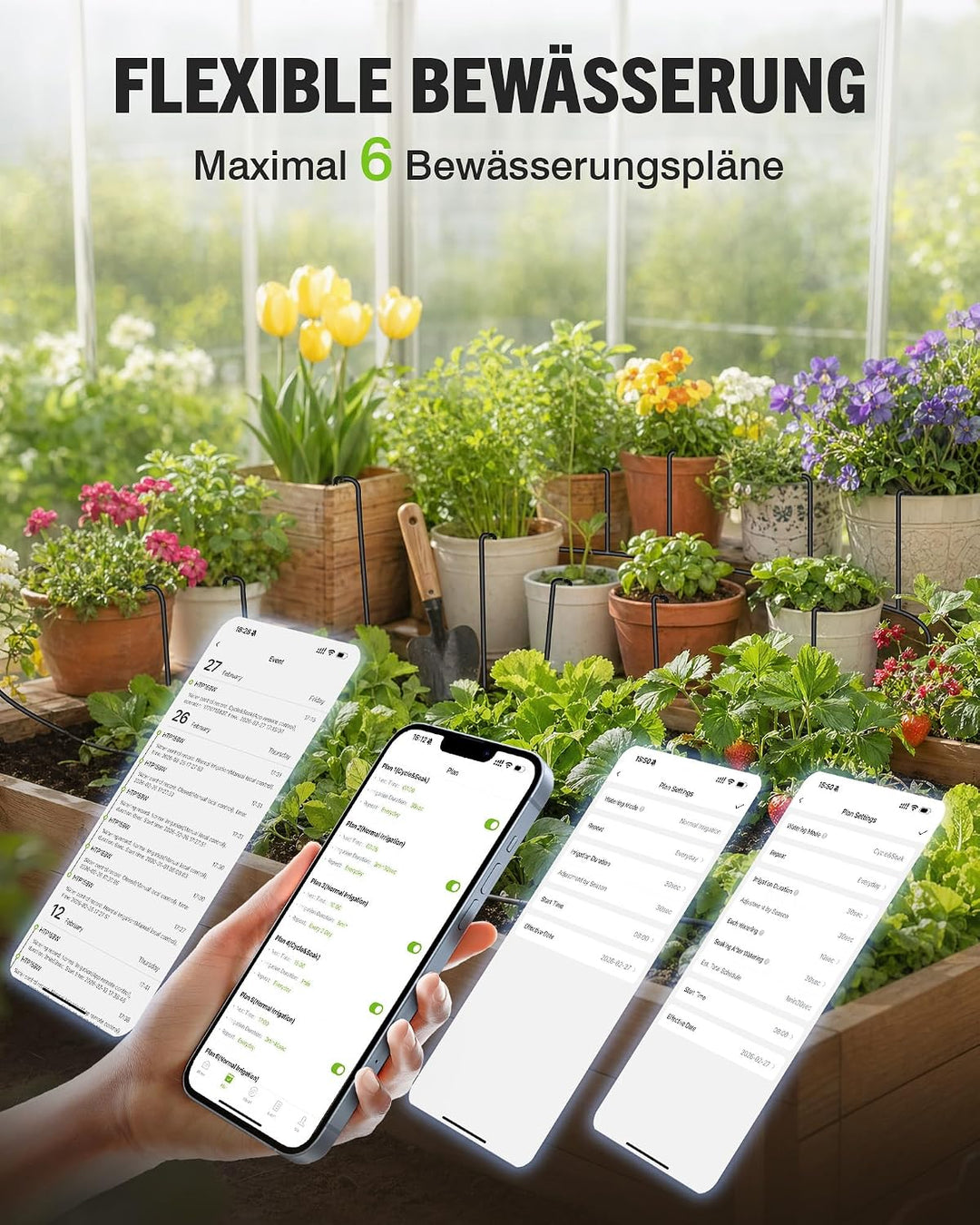 RAINPOINT Automatisches Bewässerungssystem WiFi, APP-Fernbedienung Bewässerung Zimmerpflanzen für Ba