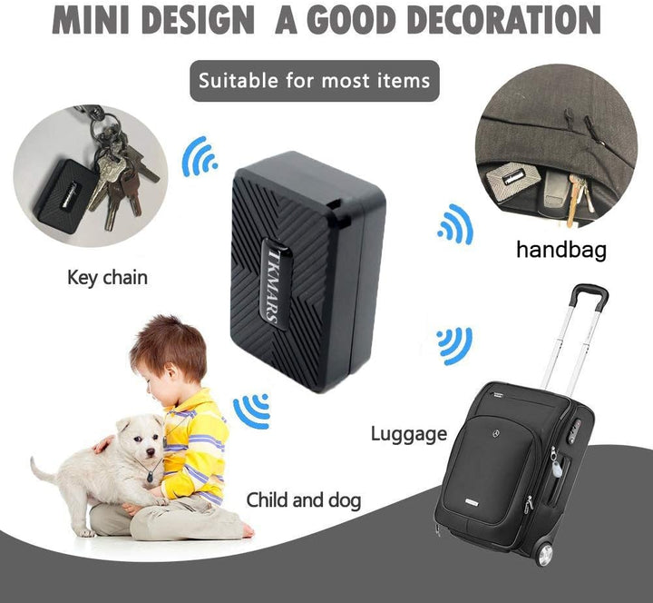 TKMARS Klein GPS-Tracker, Echtzeit-Tracking Mini-GPS Ortungsgerät, magnetischer Peilsender GPS-Sende