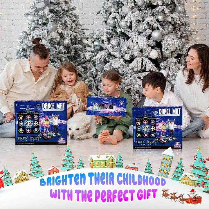 Tanzmatte für Kinder ab 3-12 Jahre, 2025 Leuchtendes 8 Tasten Tanzmatte mit Bluetooth, Verbessertes