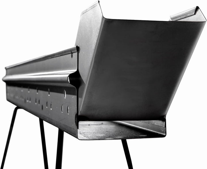 Fabermec Barbecue Spiesschengrill Holzkohlegrill für Fleischspiesschen, Würstchen, Spiesse 110 cm au