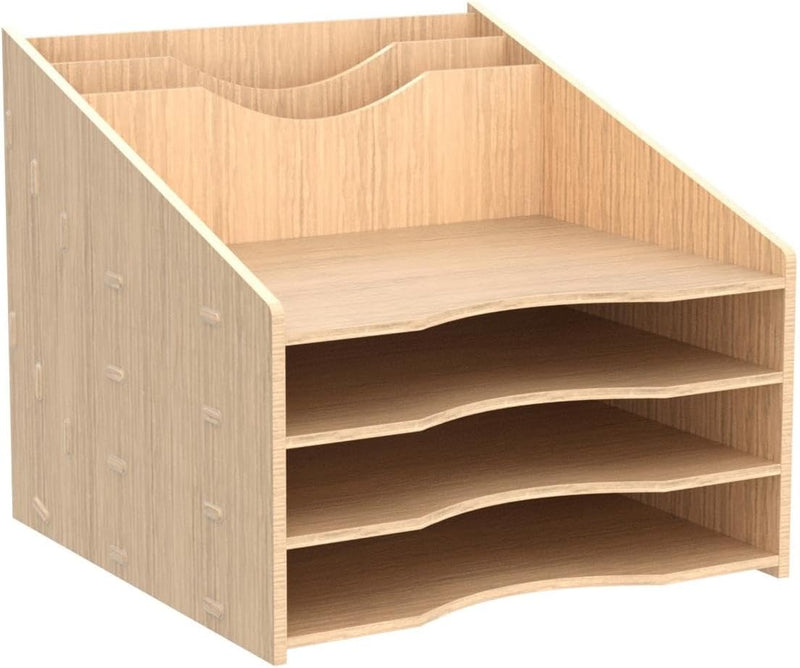 PUNCIA Dokumentenablage A4 Briefablage Ablagefächer Holz Schreibtisch Datei Organizer Papierablage A