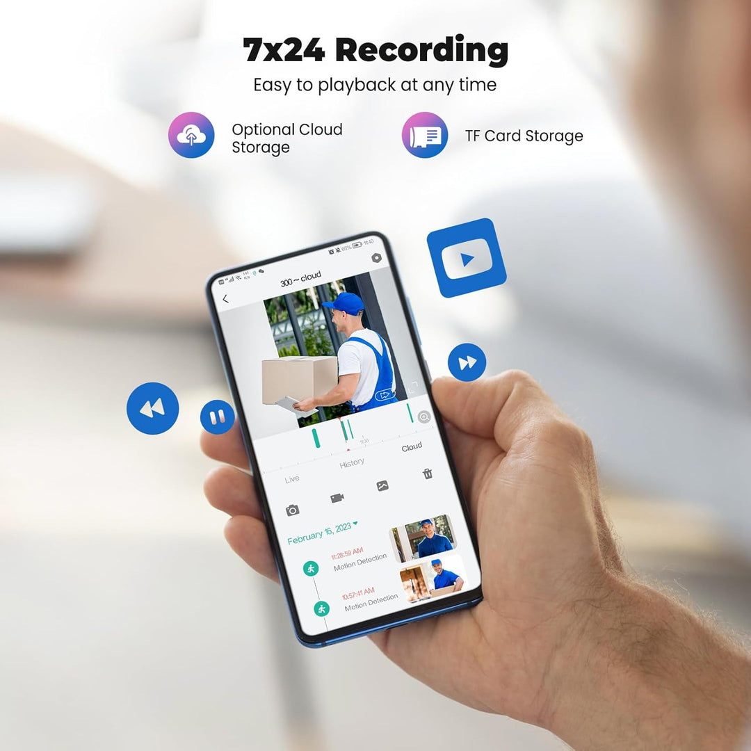 5MP Überwachungskamera Aussen WLAN,2,4/5Ghz WiFi Kamera Outdoor mit Bewegungsmelder,Automatische Ver