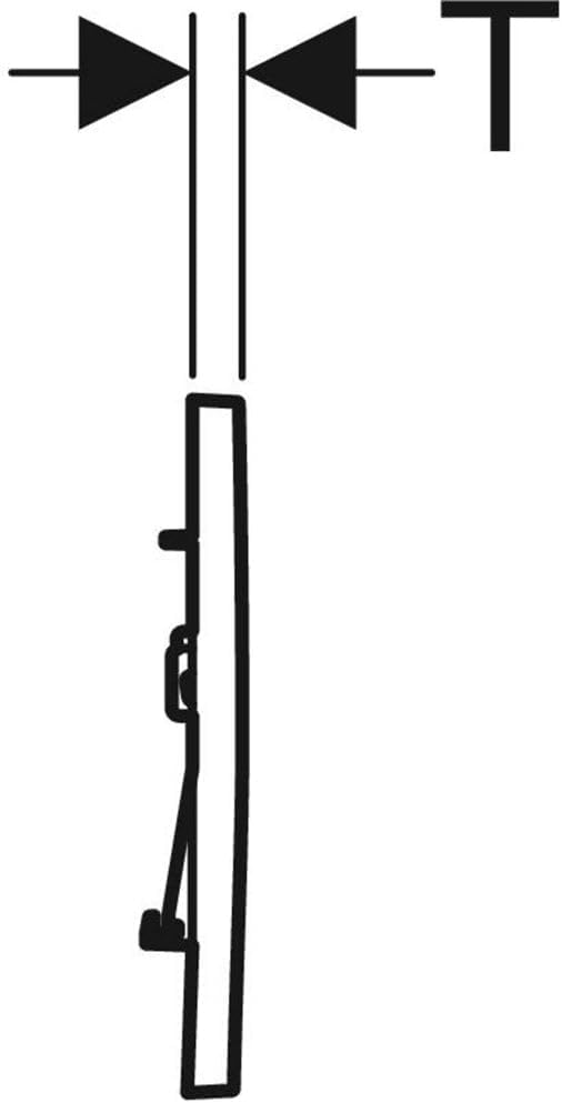 geberit-bouton Schieber 115,883. KK. 1 sigma30 Doppel Jagd weiss/gold/weiss